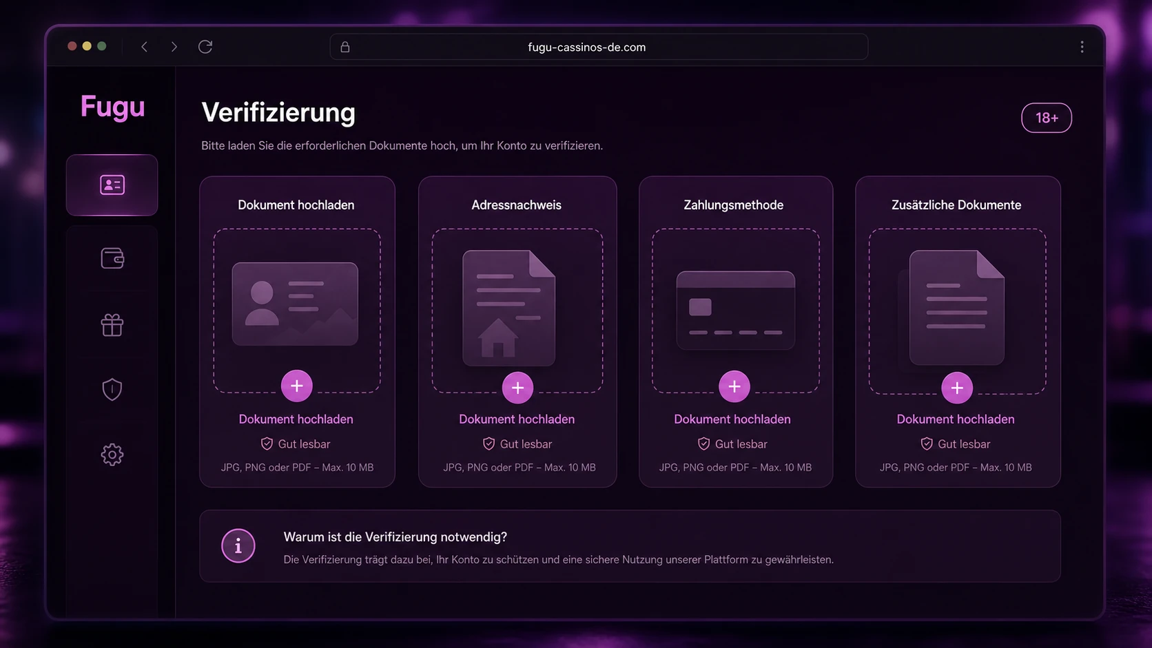 Verifizierung nach der Kontoeröffnung
