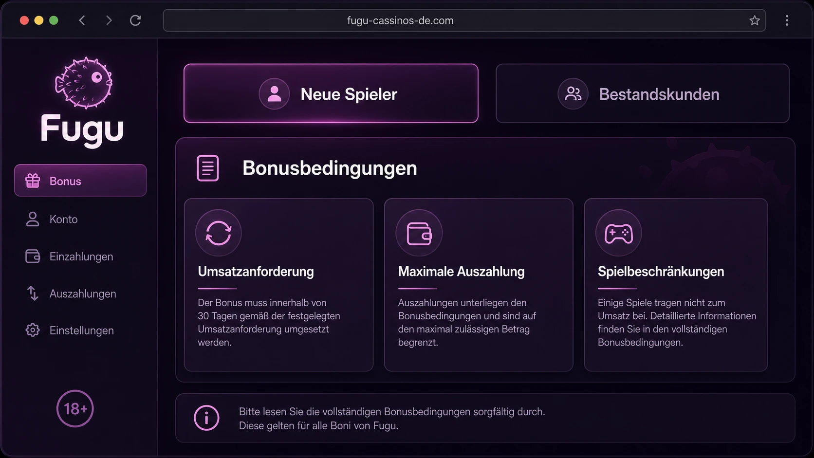 Bonusangebote für neue und bestehende Spieler